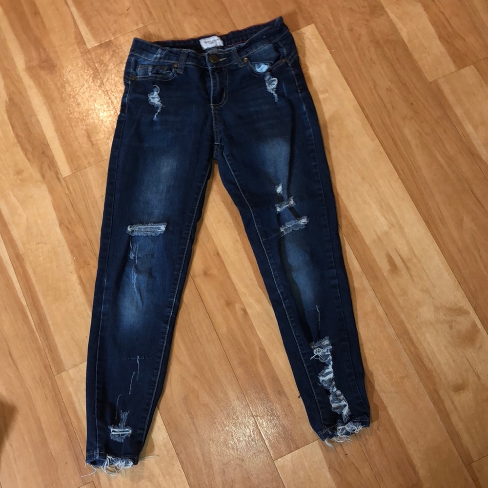 Dark blue jeans
